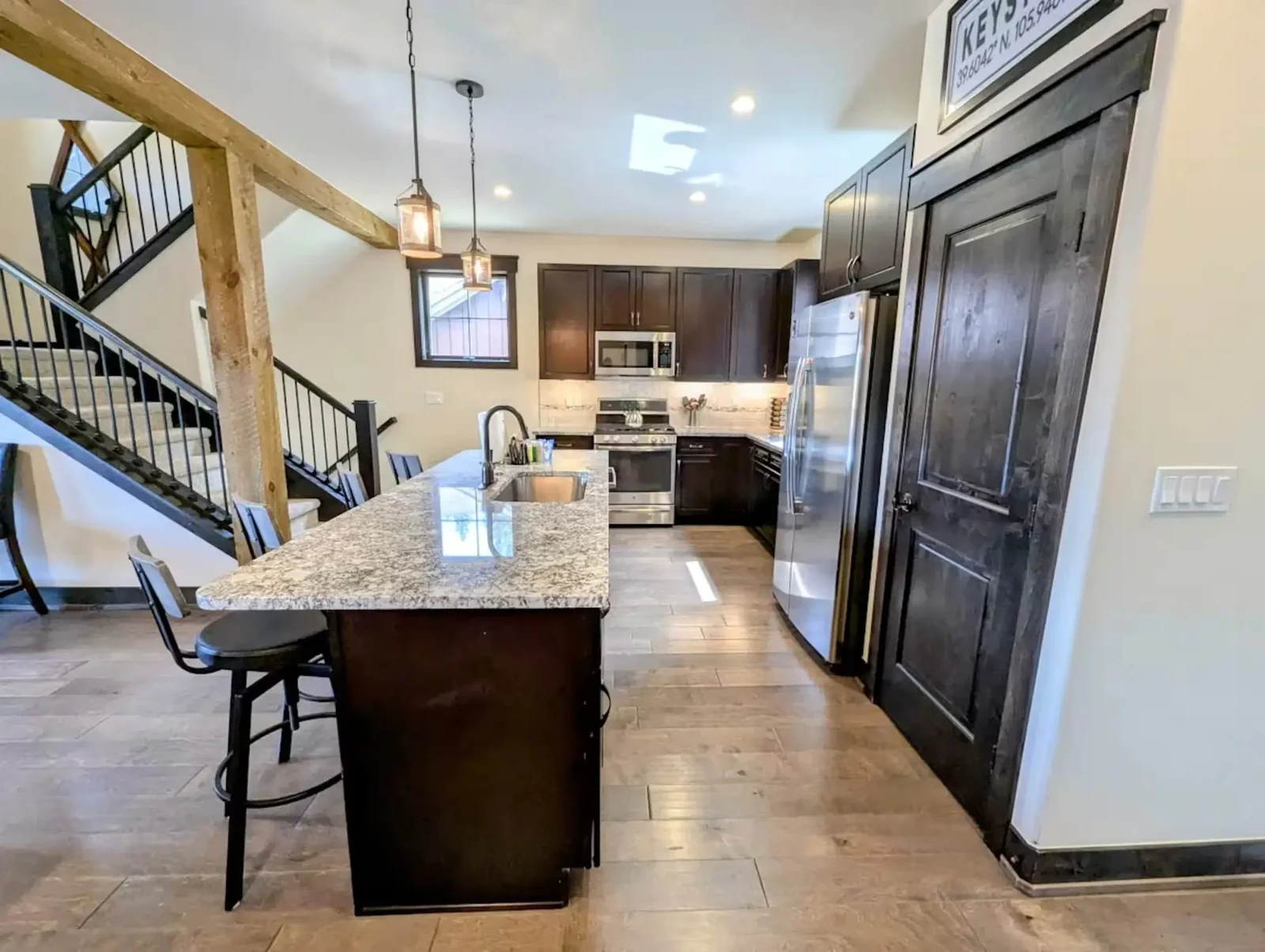 The Alders, Luxury chef's kitchen with island seating, luxury vacation rental in Keystone, Colorado