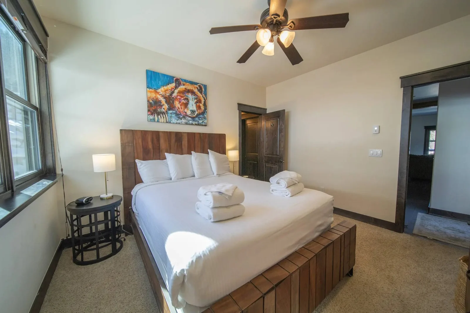 The Alders, Queen ensuite with mountain-modern furnishings, luxury vacation rental in Keystone, Colorado