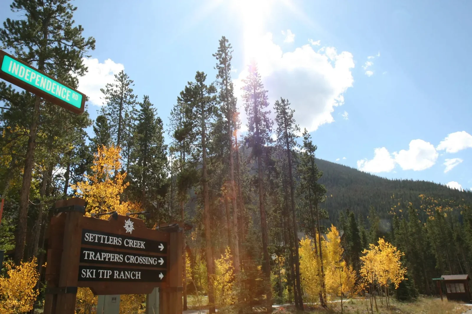 The Alders, Trail signage in East Keystone, luxury vacation rental in Keystone, Colorado
